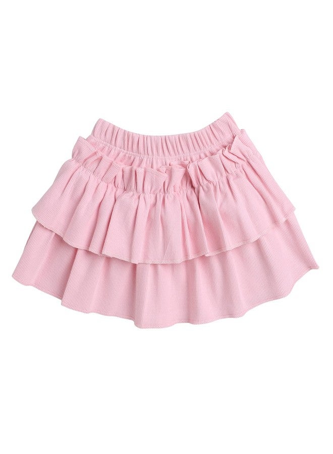 BUMZEE White & Pink Girls Half Sleeves Bodysuit & Skirt Set With Headband & Age - 3-6 Months (Peb8062C-wht.pnk) - Image 4