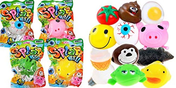 Ja-Ru Squishy Splat Ball (4 Toys Assorted) Squishy Dumplings Easter Baskets Stuffers For Kids. Stress Balls For Work. Sensory Pre Teen Toys. Bulk Splat Balls. New2-5303-4P - Image 4