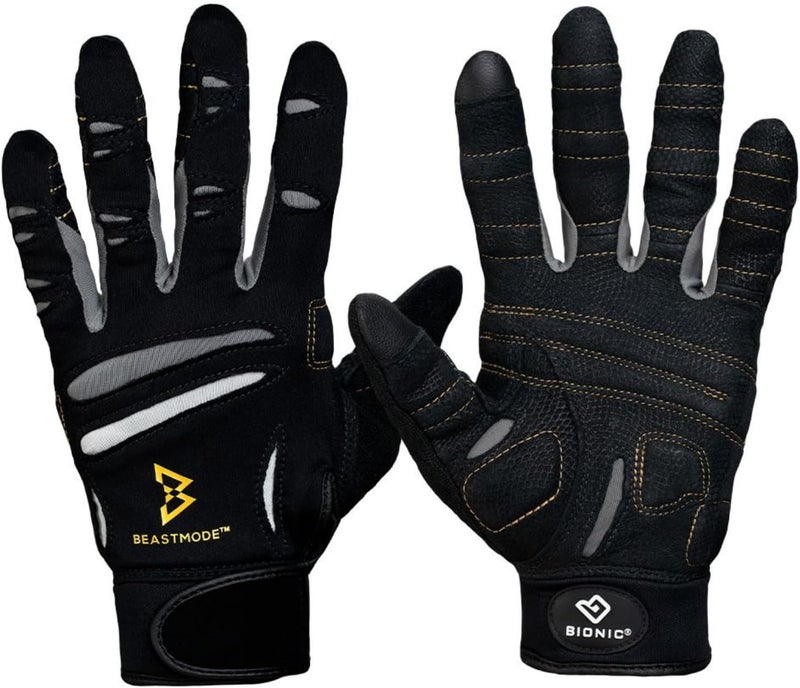 Bionic Men's Beastmode Full Finger Gym Workout Gloves - Image 1