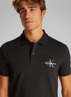 Calvin Klein Jeans Monologo Short Sleeve Polo  - Image 3