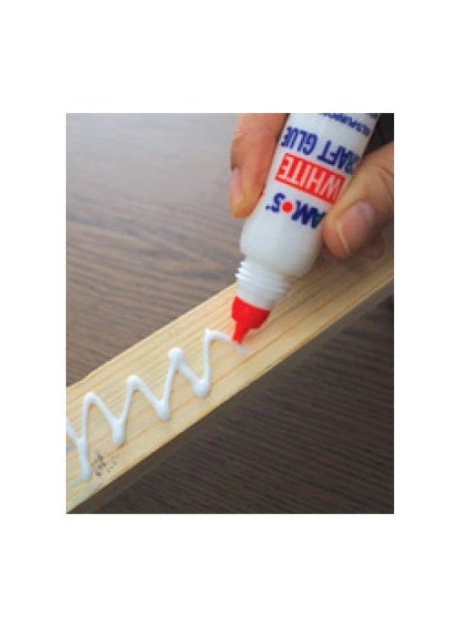 AMOS White Craft Glue 34ml, Washable Liquid Glue for School Projects, Arts & Crafts, Paper, Wood & Fabric, Clear-Drying Glue with Twin Applicators - Image 3