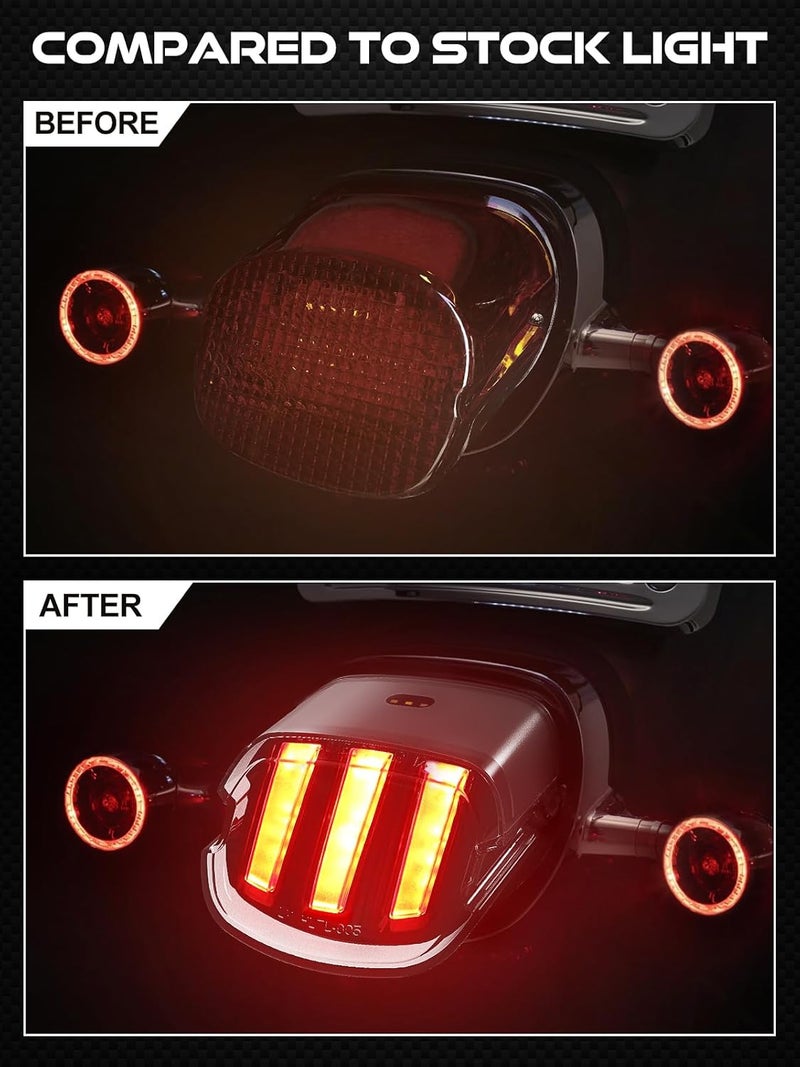 AUDEXEN Tail Light [Eagle Claw Design] DOT Approved Brake Running Lights Motorcycle LED Taillight Compatible with Harley Sportster Dyna Softail Touring Road Glide Road King, 1 PCS Market demand focused build - Image 3