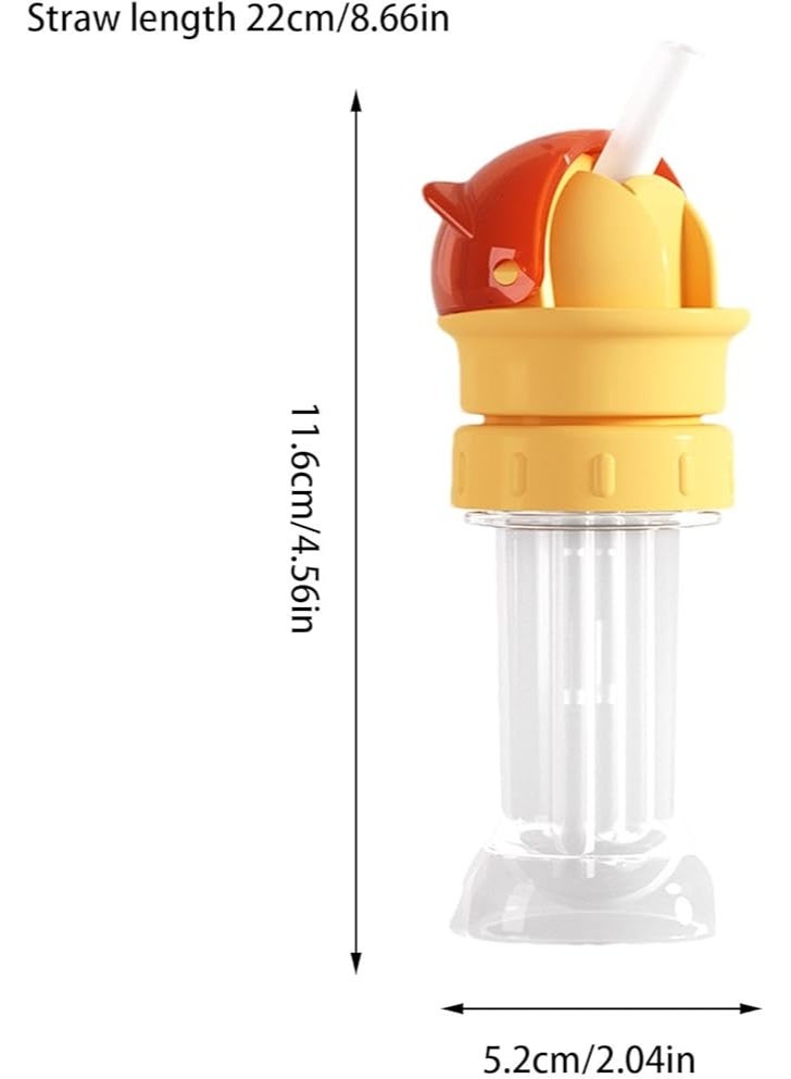2 in 1 Design Straw Cap Portable, 2 Water Bottle Top Adapter, Reusable Children Beverage Water Bottle Straw Lid, Kids No Spill Choke Water Bottle Twist Cover Cap, Bottle Topper Spout(Pink) - Image 2