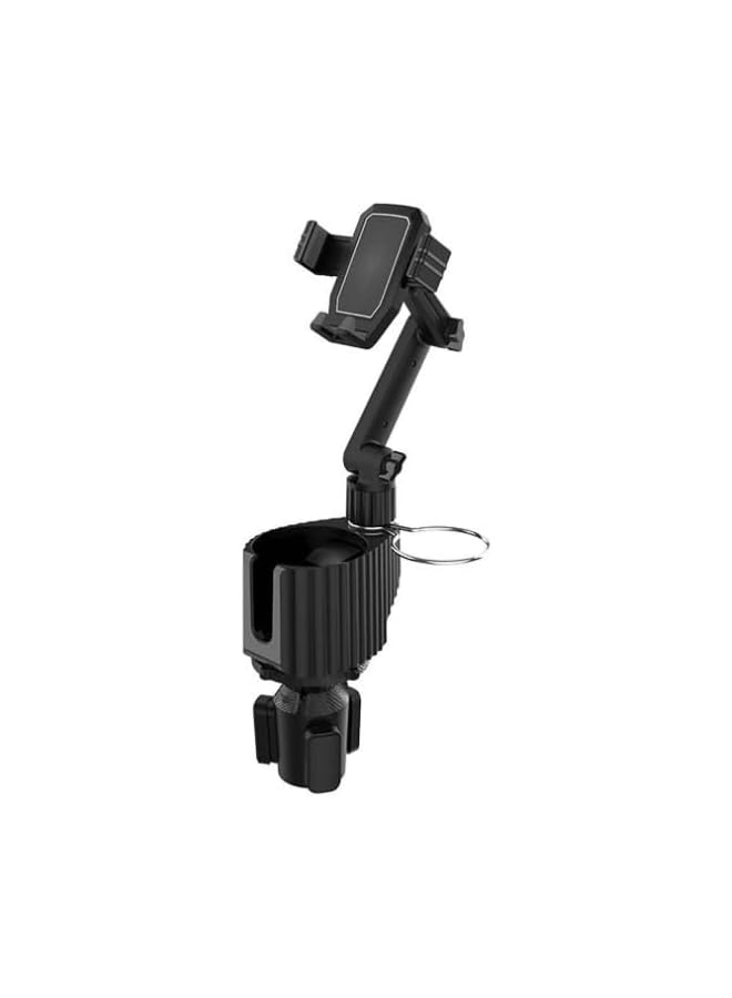 S-TOP 2-in-1 Cup Holder Phone Holder for Your Car Bottle Friendly Cup Cell Phone Holder Mount for Car Height Adjustable Sturdy Fit 4-7 inches Phones - Image 1