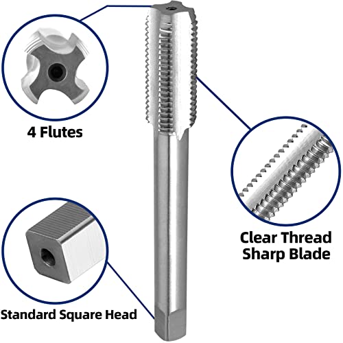 Burkit 1/2"-20 UNF Tap and Die Set Left Hand, 1/2 x 20 UNF Machine Thread Tap and Round Die - Image 4