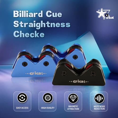 CRICAL 2Pcs Billiard Cue Straightness Checker,Pool Billiard Cue Snooker Club Roller Straightness Detector Checker Inspect Tool - Image 2