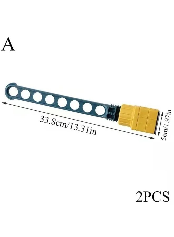 Portable 8 Hole Heavy Duty Clothes Drying Rack Non Piercing Mount ABS Stainless Steel 2pcs - Image 3