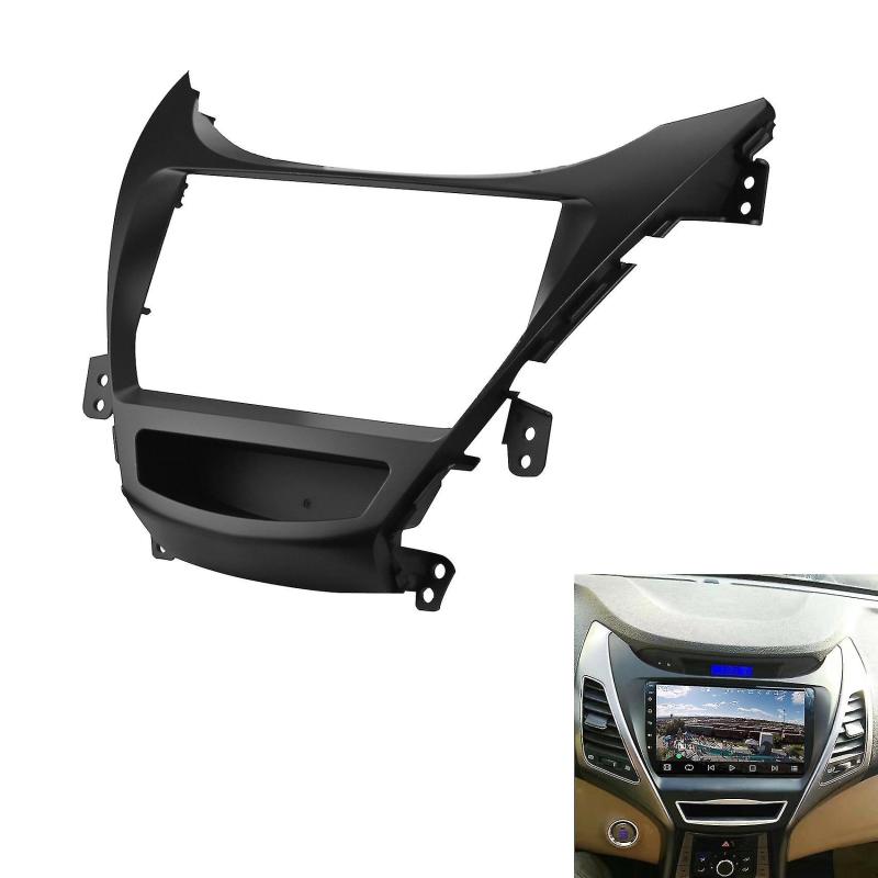 Double Din Radio Trim Kit: 9 Inch ABS Material Seamless Fit Frame - Easy No-Modification Installation Car Radio Fascia for Hyundai Elantra 2012-2015 Dashboard - Image 2