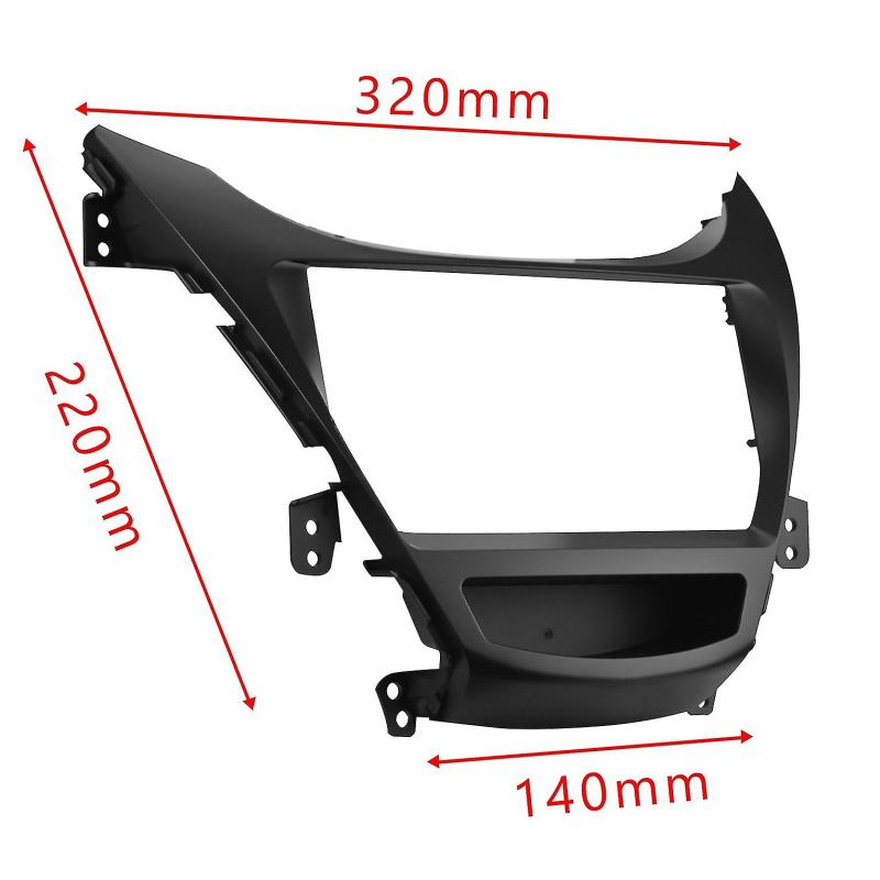 Double Din Radio Trim Kit: 9 Inch ABS Material Seamless Fit Frame - Easy No-Modification Installation Car Radio Fascia for Hyundai Elantra 2012-2015 Dashboard - Image 3