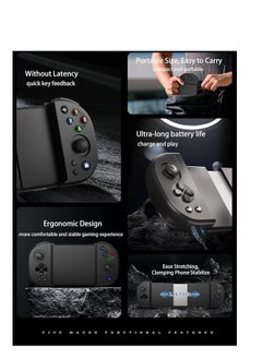 KASTWAVE Mobile Gaming Controller for iPhone Android PC iOS Wireless Gamepad Joystick for iPhone 15/14/13/12/X, iPad, MacBook, Samsung Galaxy S23/S22/S21, TCL, LG, Tablet, Turbo, 18+H Battery Life, Direct Play  - Image 4