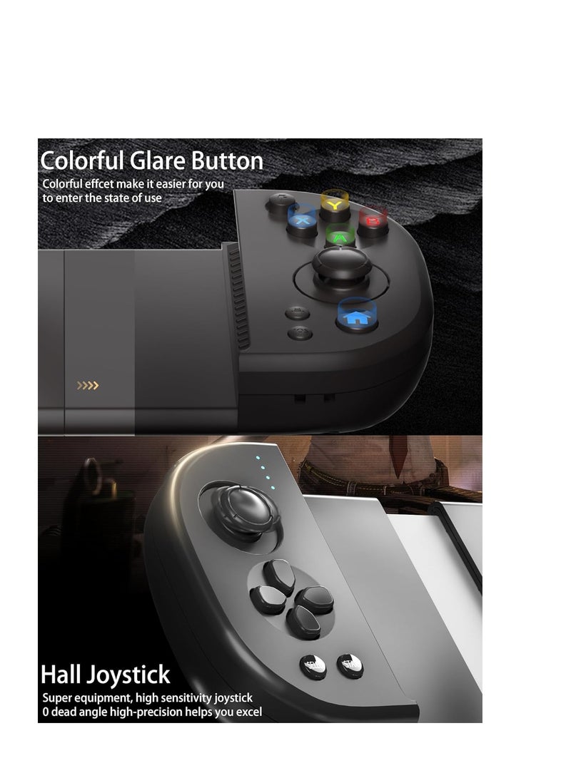 Mobile Gaming Controller for iPhone Android PC iOS Wireless Gamepad Joystick for iPhone 15/14/13/12/X, iPad, MacBook, Samsung Galaxy S23/S22/S21, TCL, LG, Tablet, Turbo, 18+H Battery Life, Direct Play
