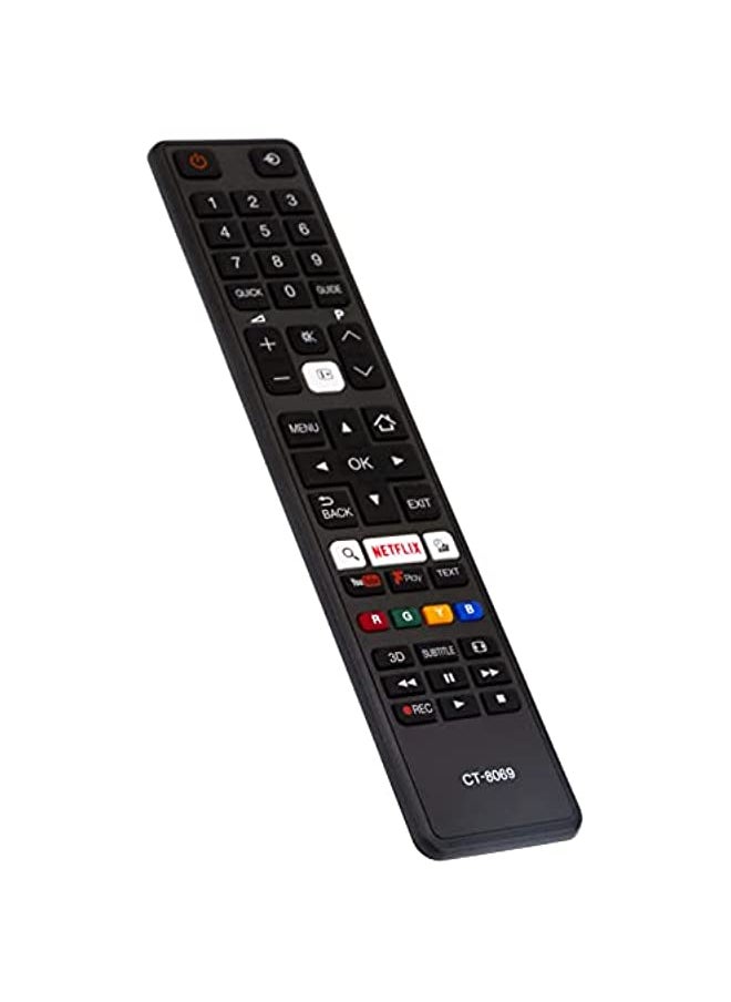 HuHa - CT-8069 Replacement Remote fit for Toshiba TV 49U6763DB 55U5766DB 55U6663DB 65U6663DB 65U6763DB 43V6763DB 32D3653DB 49L3753DB 43U5766DB 49U5766DB 49U7763DB 49V6763DB 55U6763DB 55U7763DB 75U6763DB - Image 1