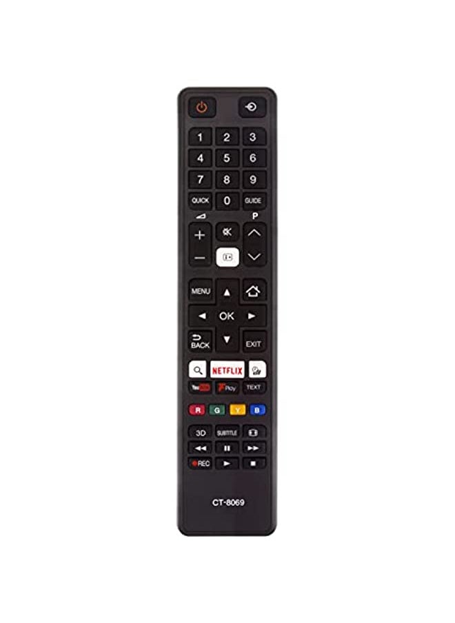 HuHa - CT-8069 Replacement Remote fit for Toshiba TV 49U6763DB 55U5766DB 55U6663DB 65U6663DB 65U6763DB 43V6763DB 32D3653DB 49L3753DB 43U5766DB 49U5766DB 49U7763DB 49V6763DB 55U6763DB 55U7763DB 75U6763DB - Image 1