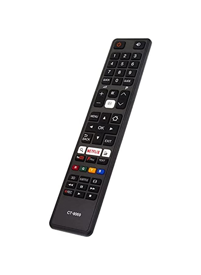 HuHa - CT-8069 Replacement Remote fit for Toshiba TV 49U6763DB 55U5766DB 55U6663DB 65U6663DB 65U6763DB 43V6763DB 32D3653DB 49L3753DB 43U5766DB 49U5766DB 49U7763DB 49V6763DB 55U6763DB 55U7763DB 75U6763DB - Image 1