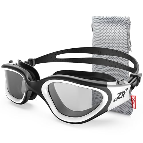 ZIONOR Swim Goggles, Upgraded G1 Polarized Swimming Goggles Anti-Fog for Adult Men Women A7 (Polarized + Bright Smoke) - Image 1