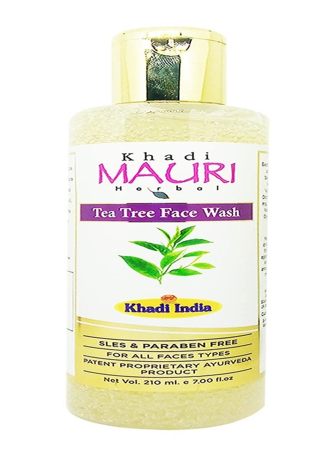 كادي غسول الوجه من خادي موري بخلاصة شجرة الشاي العشبية، خالٍ من كبريتات لوريل الصوديوم والبارابين، مناسب لجميع أنواع البشرة | مضاد للبكتيريا والالتهابات | يتحكم في إفراز الدهون ويقلل من آثار حب الشباب | تنظيف عميق وتصغير المسام | للبشرة الدهنية والمعرضة لحب الشباب | ٢١٠ مل - Image 1