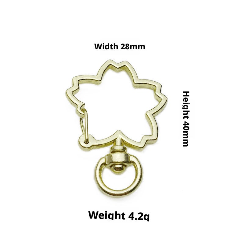Stylish Sakura Flower Key Ring Pendant - Alloy, DIY, Fade Resistant (5 Colors) - Image 4