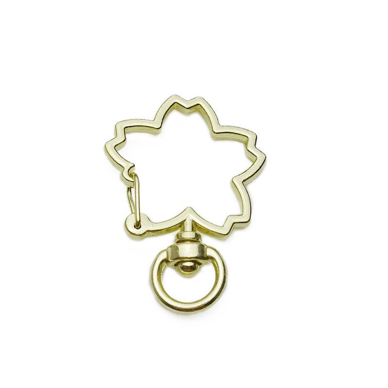 Stylish Sakura Flower Key Ring Pendant - Alloy, DIY, Fade Resistant (5 Colors) - Image 5