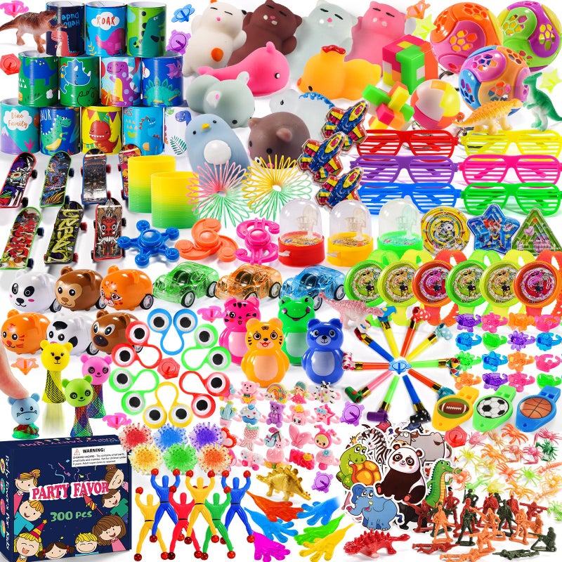 Yutin 300 PCS Party Favor for Kids Goodie Bags Stuffers, Prize Box Toys for Kids Classroom Bulk, Small Fidget Toys Pinata Egg Fillers, Treasure Chest for Students Rewards, Carnival Prizes, Birthday Gifts - Image 1