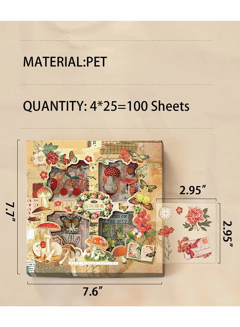 SOLARAE Vintage Floral Plant Sticker Set for Scrapbooking, Laptop Decoration, Journal Planning, Card Making, and Diary Embellishment. Perfect for Creative Projects! - Image 5