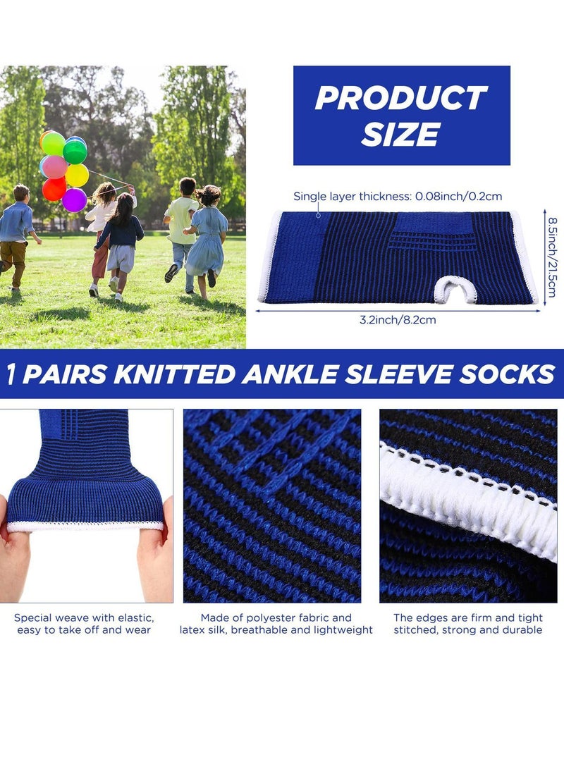 Generic Children's Ankle Support,2 Pairs of Sports Anti-Sprain Protector Brace Adjustable Foot Protection Fixed Belt Breathable Pressure Support (M) - Image 4