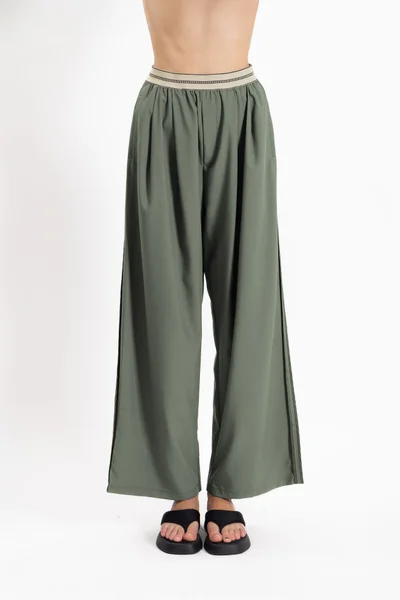 SHAPES DETAILED WIDE LEG COMFORT TROUSERS