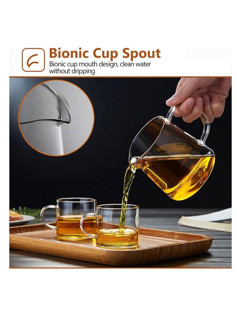 Glass Tea Dispenser, Heat Resistant Tea Fair Cup, Glass Teapot with Removable Stainless Steel Infuser, Borosilicate Glass Tea Pots for Blooming and Loose Leaf Tea Maker (550ml, C) - Image 5