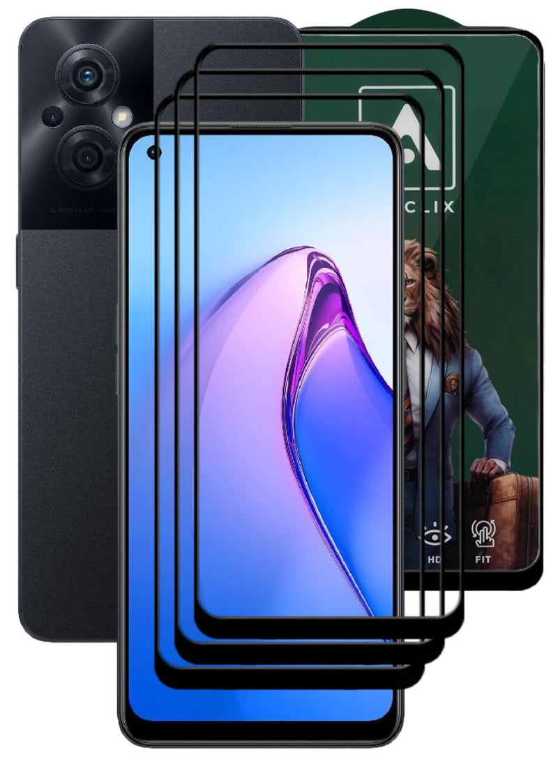 ACLIX 3 Pieces Antistatic ESD Dustproof Premium Quality High Definition Tempered Glass Screen Protector Designed For Oppo Reno8 Z - Image 1