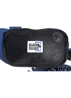 Black Rhino Black Rhino - Premium Hands Free Dog Leash for Running Walking Jogging & Hiking - Adjustable Length Dual Handle Bungee Leash Medium-Large Dogs Neoprene Padded Handles - Free Running Pouch Blue/Gr  - Image 5