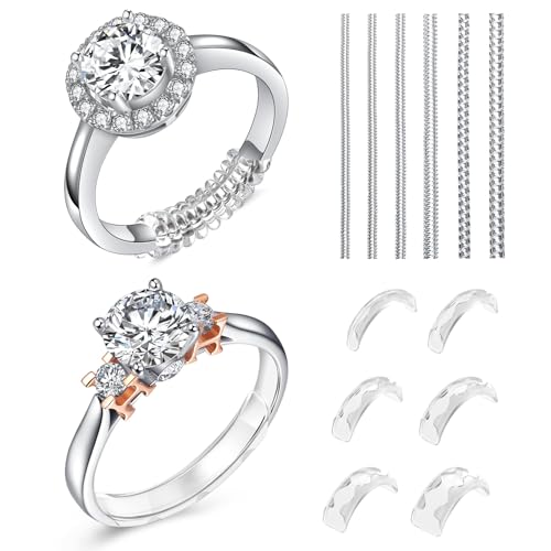 Haiou Ring Sizers for Loose Rings Ring Guards for Loose Rings Fit Any Rings, Invisible Ring Size Adjuster Never Sliding Off and Spinning (12 pcs) - Image 1