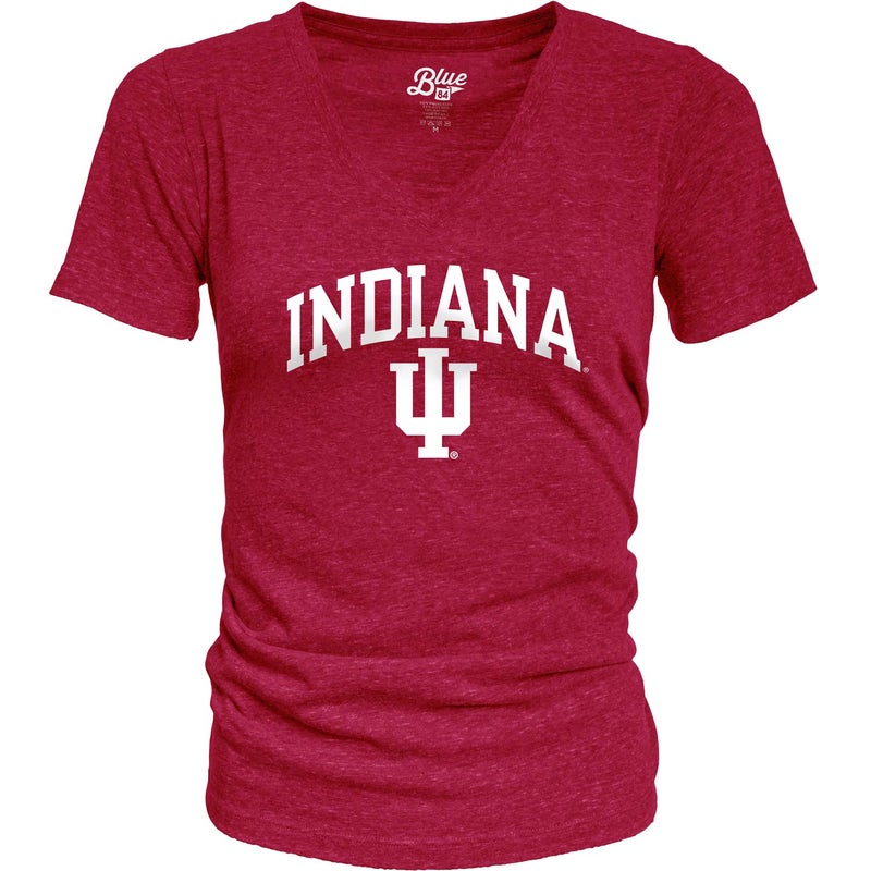 Blue 84 Women's Indiana Hoosiers Heathered Team Color Confetti T Shirt, Indiana Hoosiers Cardinal, Medium - Image 1