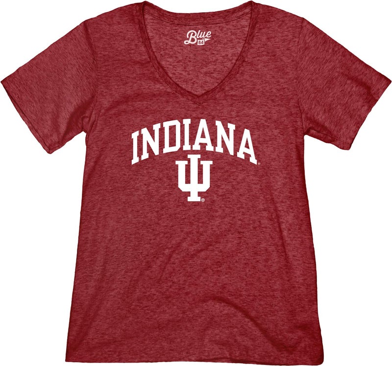 Blue 84 Women's Indiana Hoosiers Heathered Team Color Confetti T Shirt, Indiana Hoosiers Cardinal, Medium - Image 3