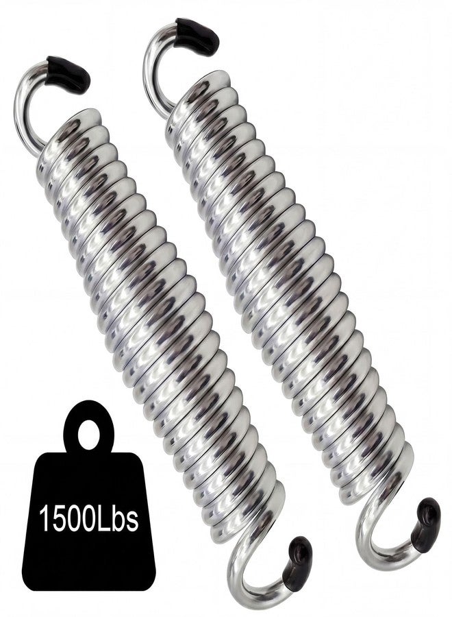 BLASCOOL Porch Swing Springs Heavy Duty - 1500Lbs Silver Hammock Chair Spring,Hanger Ceiling Mount Spring(Pack of 2) - Image 1