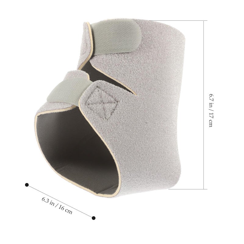 Adjustable Gray Ankle Compression Sleeve Breathable Support Wrap for Sports Fitness Injury - Image 3