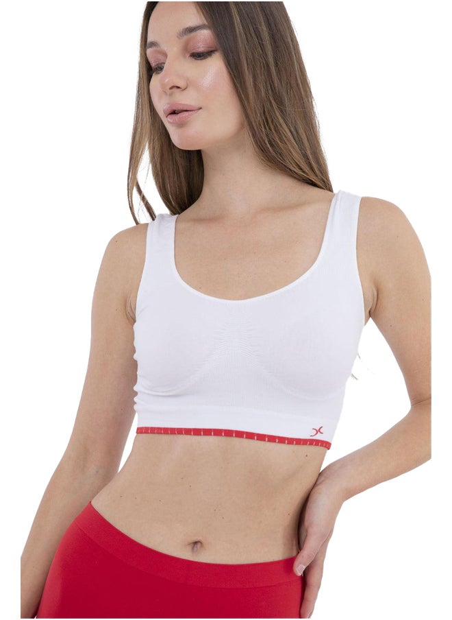 Carina - Carina Cotton Wireless Bra - white - Image 1