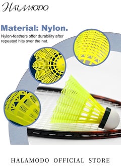 HALAMODO 6PCS Nylon Badminton Shuttlecocks Stable & Sturdy High Speed  Badminton Birdies Foam Ball Head Professional Training Shuttlecock for Outdoor & Indoor Sports  - Image 3