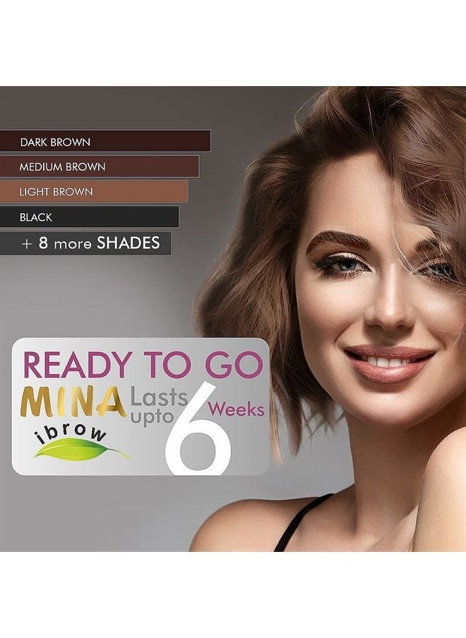 MinaiBrow - Mina ibrow Hair Color|Natural Spot coloring Hair Tinting Powder, Water and Smudge Proof | No Ammonia, No Lead with 100% Gray Converge|Vegan and Cruelty free (Dark Brown + Light Brown + Medium Brown) - Image 1