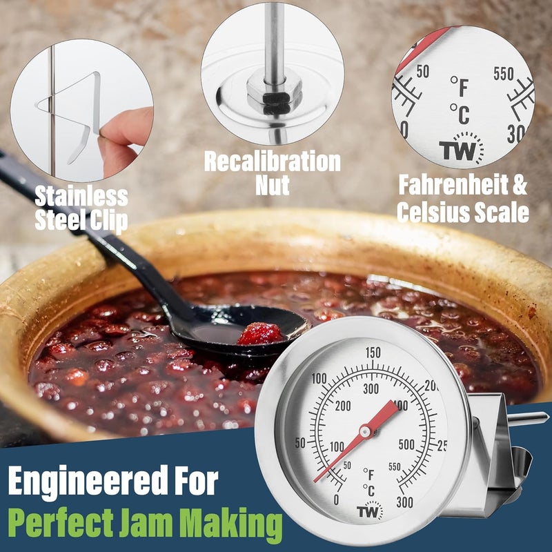 Thermometer World Candy Thermometer with Pot Clip Professional Candy Making Probe – Ideal Stainless Steel Dial Accurate Sugar Thermometer for Candy Making and Sugar Melting Cooking Kitchen - Image 5