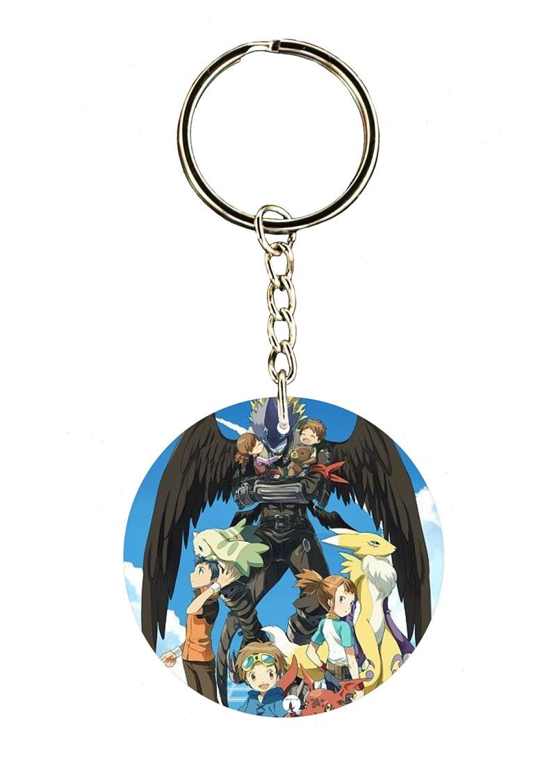 RKN Anime Digimon Double Side Printed Keychain