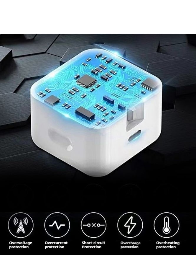 iPhone 30W Fast Charger | USB C Wall Mount Fast Charger with 1M PD to Lightning Cable, Compatible with iphone 14/14 Pro/14 Pro Max/13/12/SE2020/11/XR/XS Max/X/iPad