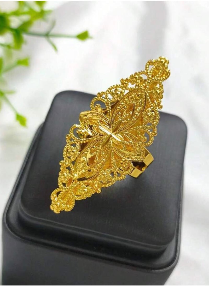 GOLDMAX - 21k Gold Plated Ring For Women One Size - Image 1