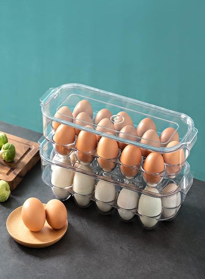 INKULTURE Acrylic Egg Storage Box or Egg Trays for Refrigerator with Lid & Handles Egg Tray Box for 16 Egg | Clear & Unbreakable - Image 4