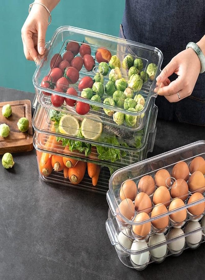 INKULTURE Acrylic Egg Storage Box or Egg Trays for Refrigerator with Lid & Handles Egg Tray Box for 16 Egg | Clear & Unbreakable - Image 5