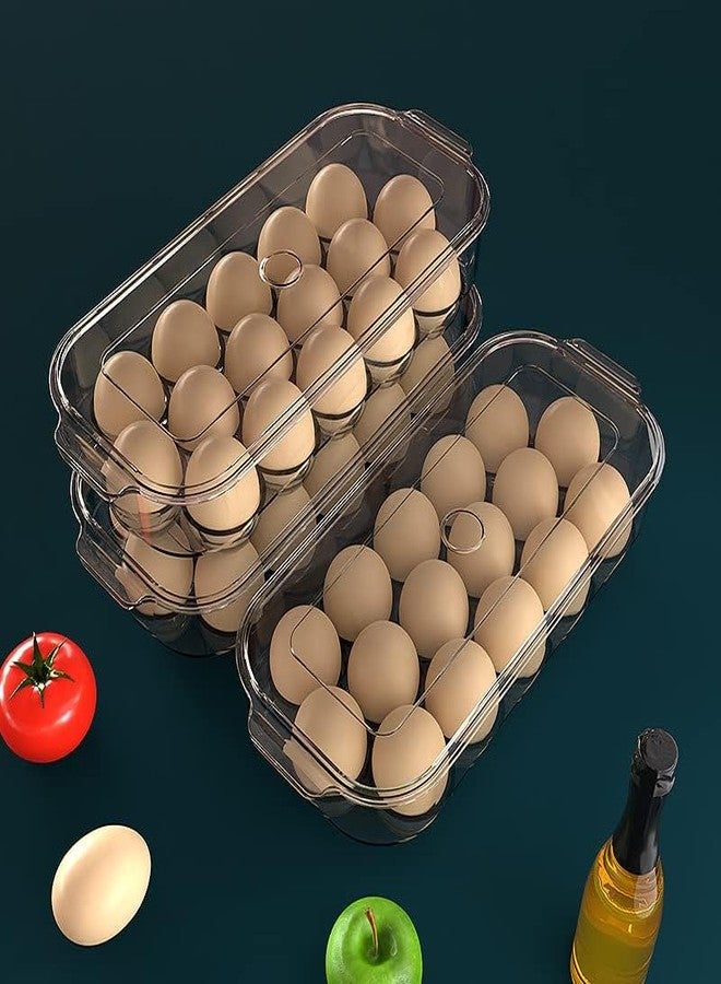 INKULTURE Acrylic Egg Storage Box or Egg Trays for Refrigerator with Lid & Handles Egg Tray Box for 16 Egg | Clear & Unbreakable - Image 3