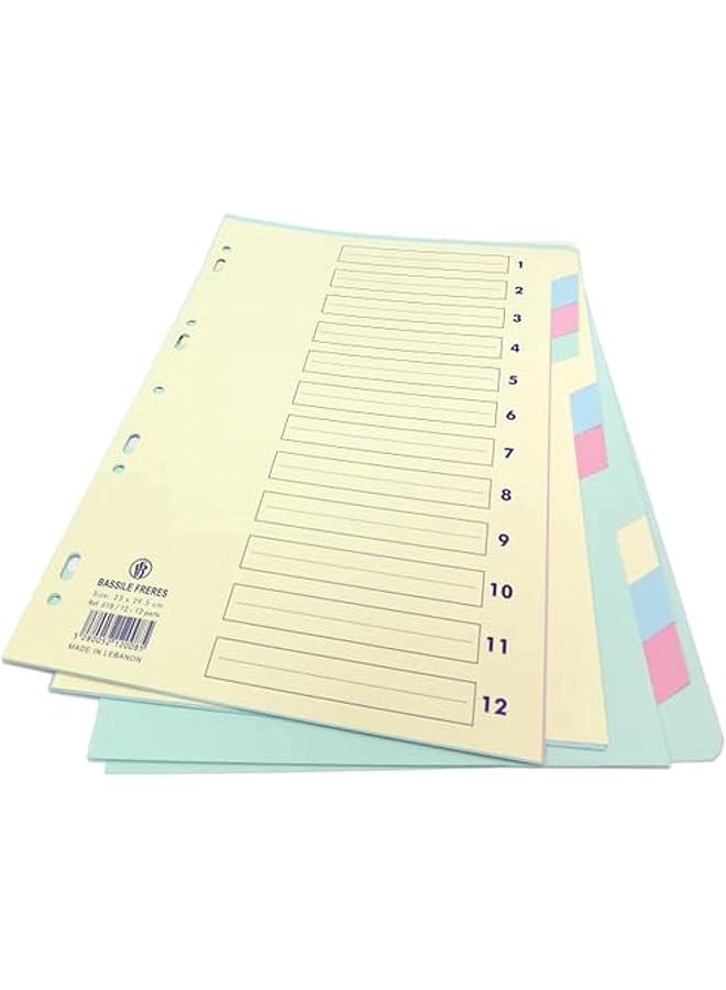 إيروريكس 12 قطعة فواصل بريستول مقاس A4 - Image 1