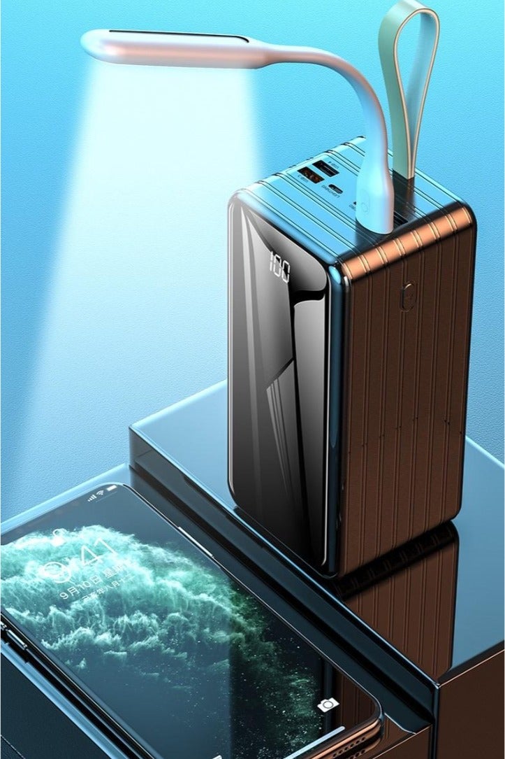 Denx 80000 Mah Power Bank With Led Display Large Capacity Big Powerbank Mobile Phone Charging Cable Portable Battery Charger - Image 4