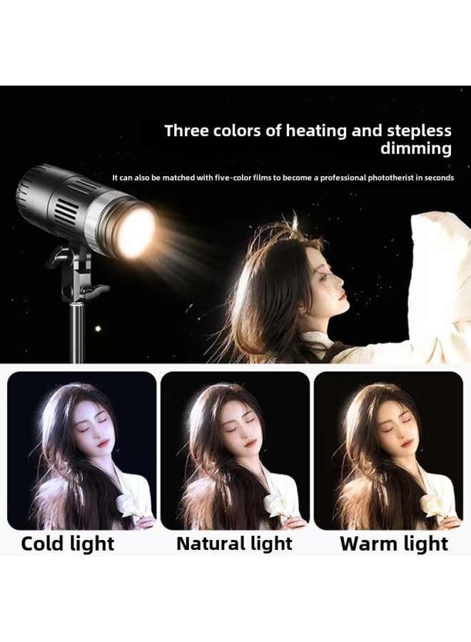 إسكدنيا LED Hair Repair Light Between The Field Anchor Background God Girl Backlighting Behind The Contour Spotlight Sun Spotlight-Specifications:200W Three-color Spotlight +2.1 M Bold Bracket - Image 5
