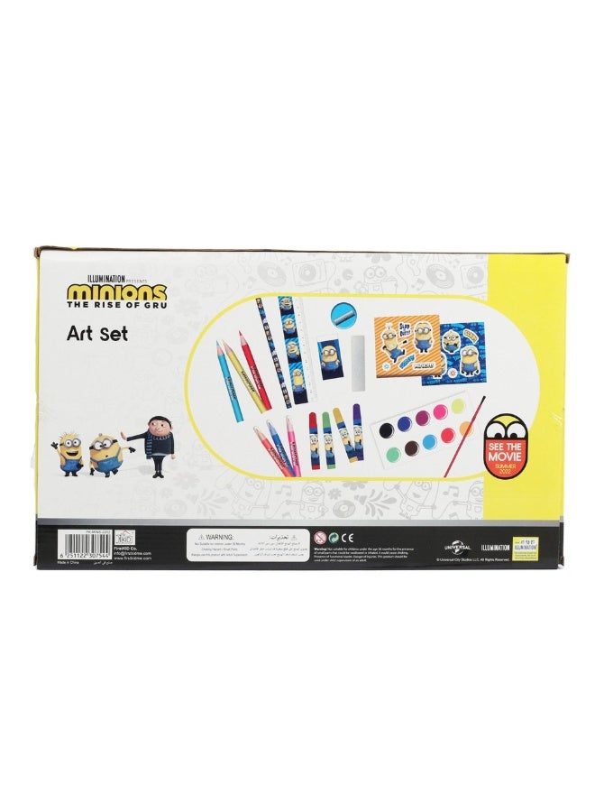 Minions Kids Art Set with Drawing and Painting Tools - Image 2