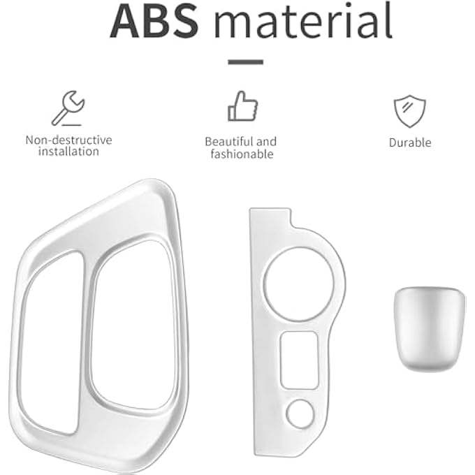 ريحني أغطية لوحة تبديل السرعات، لوحة مفتاح المصابيح الأمامية، ملصق، غطاء مقبض ناقل الحركة إكسسوارات داخلية متوافقة مع تشالنجر سيلفر 20152021 - Image 4