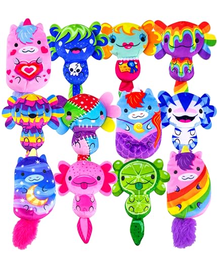 Cats vs Pickles Axolotls vs Unicorns Plushies Series A 3Pack Mystery Bags Super Soft 4 BeanFilled Plush Collectibles Perfect for Kids Teens Collectors Characters Will Vary - Image 1